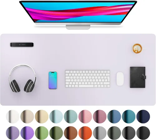 Vista 136 de Aothia - Protector de escritorio de cuero sintético grande, base antideslizante para mouse y superficie para escribir, impermeable, fácil de Agua