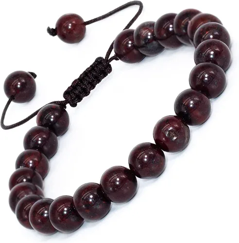 Vista 23 de Pulsera ajustable de 8 mm con gemas naturales, pulseras unisex de cristal hechas a mano para meditación, yoga, sanación espiritual y energía