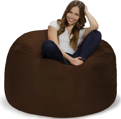 Vista 15 de Chill Sack Bean Bag Funda para silla, 3 pies, microgamuza - Oliva