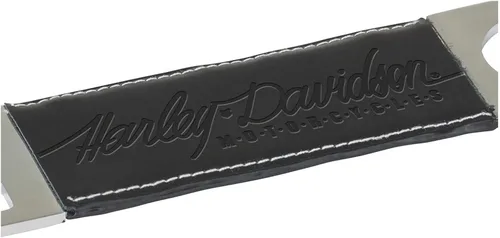 Vista 2 de Harley-Davidson Abrebotellas en relieve H-D cuero envuelto en metal - 7 x 1.5 pulgadas