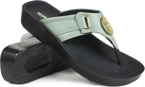 Vista 7 de AEROTHOTIC Chanclas con soporte de arco para mujer, cómodas y elegantes correas con plantilla antideslizante, sandalias elegantes de moda