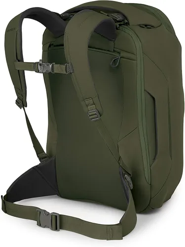 Vista 3 de Osprey Porter 46 Mochila de viaje + juego de cubos de embalaje, verde haybale, talla única