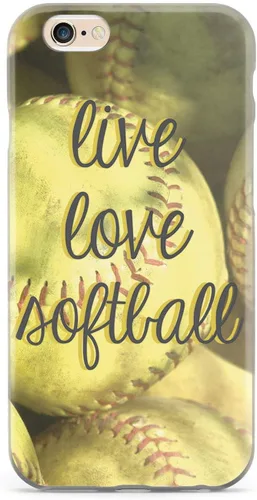 Vista 14 de Inspired Cases - Compatible con iPhone Xs Max - Funda protectora con textura 3D para Apple iPhone Xs Max - Live Love Softball