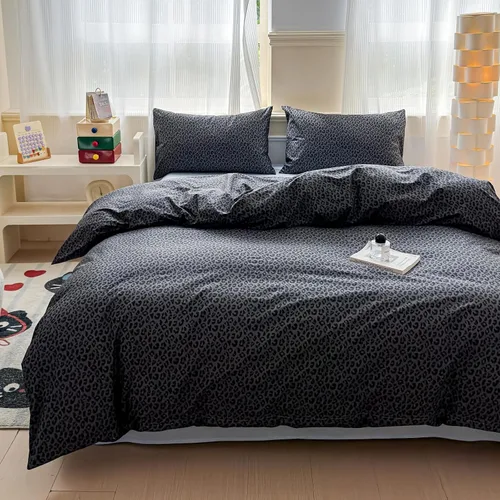 Vista 15 de LIWHENHAO Juego de funda de edredón a rayas arcoíris tamaño individual 100% algodón ropa de cama colorida azul rojo negro rayas de grafiti sobre