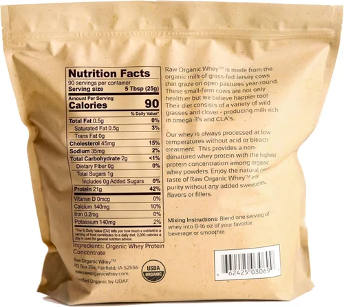 Vista 5 de Proteína de suero de vacas saludables y felices alimentadas 100 % con pasto, procesamiento en frío, no desnaturalizado, no OMG, 1