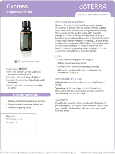 Vista 6 de Mezcla de aceite esencial de fruta cítrica Doterra, vigorizante, 3005, 1