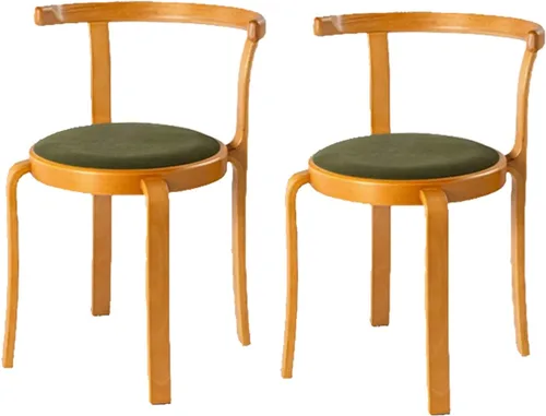 Vista 18 de Sillas de comedor de madera, silla de comedor tapizada, sillas de cocina apilables, asiento de tocador para comedor, sala de estudio, sala de estar
