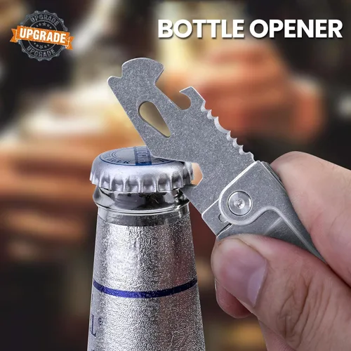 Vista 5 de EDCFANS Llavero multiherramienta con cuchillo, llaveros multiherramienta, regalos del Día del Padre para hombres, cuchillos de bolsillo Tanto