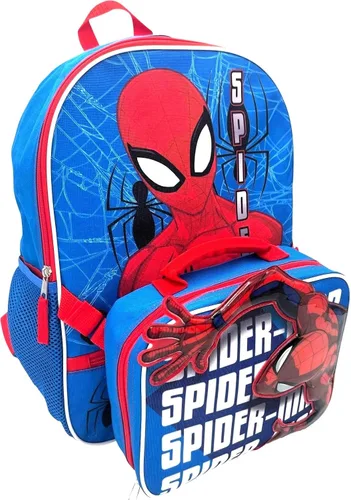 Vista 2 de Fast Forward Spider-Man Pop-Out - Mochila de 16 pulgadas con lonchera