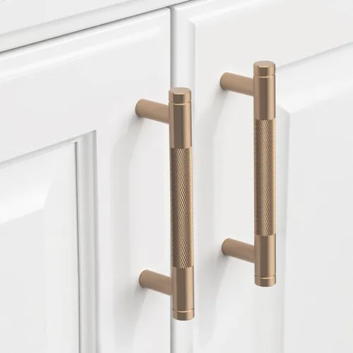 Vista 20 de 9BUILD Tiradores de barra en T de níquel satinado cepillado de 3 pulgadas, paquete de 10 manijas para gabinetes de cocina y tiradores de cajón