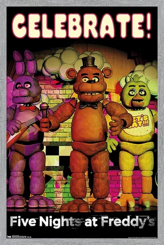Vista 14 de Trends International Póster de pared de Five Nights at Freddy's - Celebrar la pared, 14.725 x 22.375 pulgadas, versión enmarcada de madera