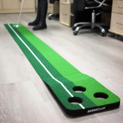 Vista 8 de SENSECLUB Verde de Golf Interior Plegable, Juego de Alfombra de Golf, Regalos de Golf para Hombres con Sistema de Recolección de Bolas