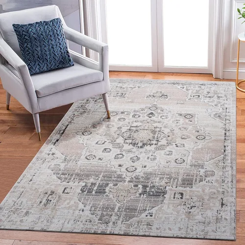 Vista 27 de NAAR PAYAS - Alfombra de área de 2 x 3 pies, diseño geométrico beige para sala de estar, dormitorio y comedor