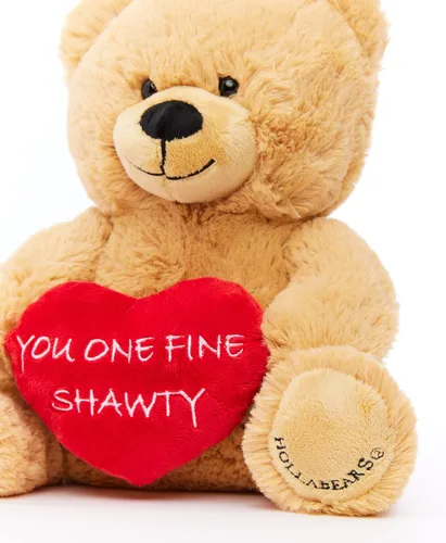 Vista 3 de Hollabears You One Fine Shawty - Oso de peluche para el día de San Valentín de 10 pulgadas