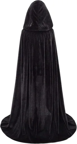 Vista 4 de Makroyl - Capa de terciopelo para niños con capucha para disfraces de Halloween o Navidad