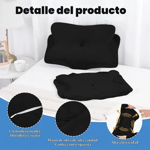 Vista 3 de BALAPET 2 Piezas de Funda de Almohada Cervical de Terciopelo, Funda de Almohada de Elasticidad Suave para Almohada Cervical Ergonómica, Fundas