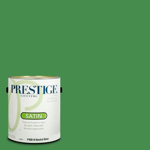 Vista 117 de Prestige Paints - Pintura exterior e imprimación en uno, 1 galón, plano, compatibilidad comparable con el color menta «Whipped Mint» de Behr