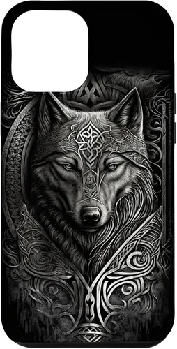 Vista 26 de Stylish Viking Wolf Design Wild Animal Viking Wolf Case for iPhone 17