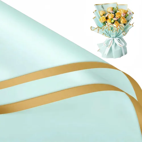 Vista 9 de Papel de regalo floral coreano - 15 hojas impermeables de envoltura de flores para ramos y regalos