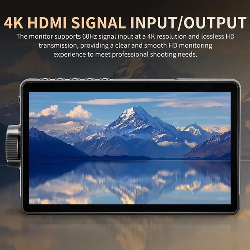 Vista 4 de VILTROX Monitor de campo de cámara de 7 pulgadas, monitor de cámara táctil de 2800 liendres, monitoreo de video Full HD de 1920 x 1080, Lut 3D