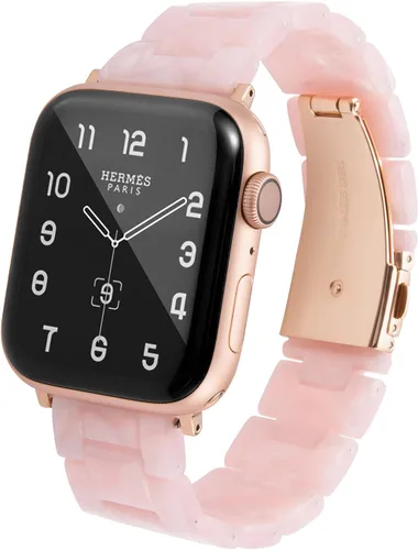 Vista 15 de HOPO Compatible With Apple Watch Band Thin Lightweight Resin Strap Bracelet Fashion Wristband Replacement For iWatch Bands Series Ultra 11 10 9 8 7