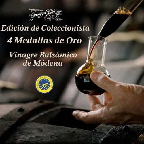 Vista 5 de Giusti 4 Medallas de Oro Vinagre Balsámico de Módena Caja - 8.45 fl oz