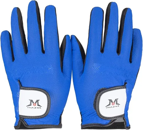 Vista 10 de MAZEL Guantes de golf para niños y niñas, para mano derecha e izquierda (1 par) guantes de golf transpirables de microfibra para jóvenes, blanco