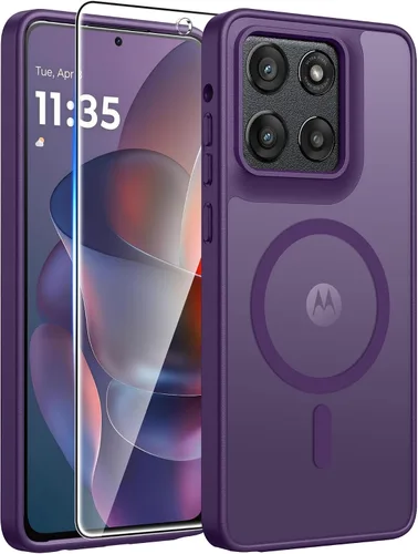 Vista 31 de FNTCASE - Funda para iPhone 16 Pro: magnética, mate, translúcida, de grado militar, protectora contra caídas, resistente, fina, duradera y a prueba