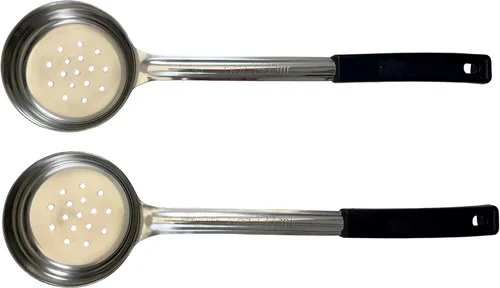 Vista 15 de Cuchara de acero inoxidable sólido de 1 onza para medir y servir; cucharas de grado comercial (paquete de 2) Commercial-Grade Spoodle for