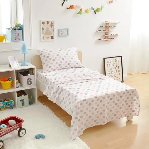 Vista 9 de Amazon Basics Juego de sábanas para niños de microfibra ligera, suave y fácil de lavar, 3 piezas, tamaño Twin, Aqua brillante, diseño sólido