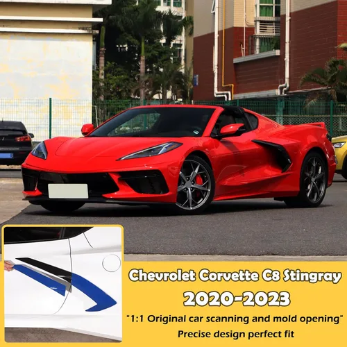 Vista 6 de CHEAYAR Cubierta de salida de aire lateral de la carrocería exterior compatible con Chevrolet Corvette C8 2020-2023, accesorios de ventilación
