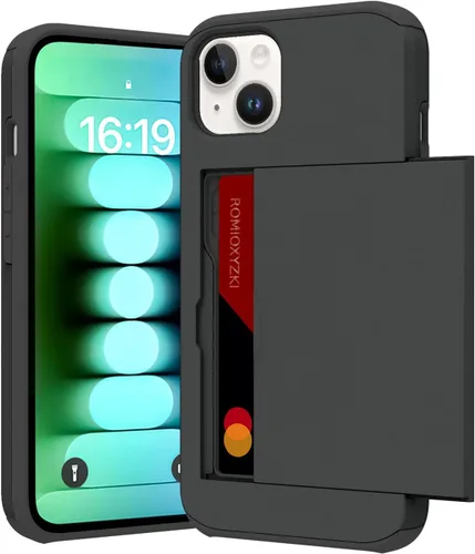 Vista 7 de ZIYE Compatible con iPhone 12 Pro Max Funda tipo cartera con tarjetero, Funda de dos capas antiarañazos con bolsillo oculto, Funda protectora a Verde