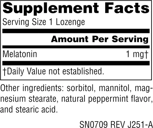 Vista 2 de Source Naturals Melatonina 1 mg - 100 pastillas con sabor a menta