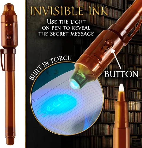 Vista 4 de Diario con candado de Harry Potter con bolígrafo de tinta invisible UV para niños, adolescentes, diario secreto con llave, páginas rayadas