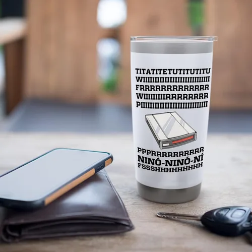 Vista 7 de 90s Nostalgia Retro 90s Dial Up Internet Vintage Stainless Steel Insulated Tumbler