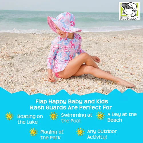 Vista 4 de Flap Happy Camiseta de protección UPF 50+ con volantes para niñas Sirena Fantasea