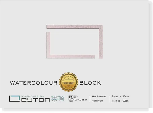 Vista 10 de Bloque de Papel para Acuarela 100% Algodón sin Deformación - 20 Hojas de 160 lb/350 gsm Prensado en Frío Suministros de Arte Acuarela para Pintura