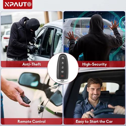Vista 6 de NPAUTO Llavero de repuesto para Ford Escape Focus SE Titanium BEV C-max ENERGI 2013 2014 2015 2016 2017 2018 2019, proximity Smart Keyless Entry