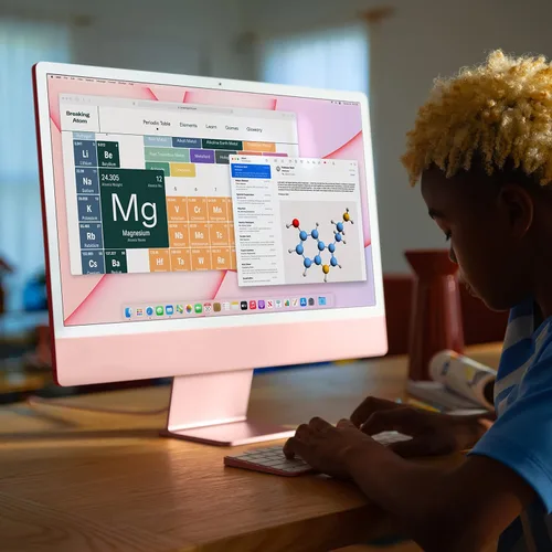 Vista 4 de Apple Computadora de escritorio todo en uno iMac 2021 con chip M1: CPU de 8 núcleos, GPU de 7 núcleos, pantalla Retina de 24 pulgadas, 8 GB de RAM