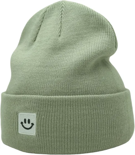 Vista 17 de 55cube Gorros de invierno unisex cálidos de punto grueso con puños Apricot Crush