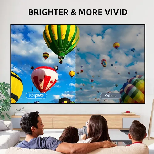 Vista 8 de Proyector Mini Portátil para Películas al Aire Libre, Proyector de Video LED Pico para Proyectores de Películas de Cine en Casa, Compatible