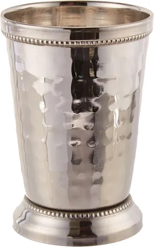Vista 3 de Elegance Vaso Julep de menta martillada de 10 onzas, mediano, plateado