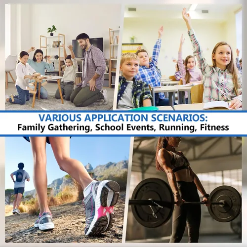 Vista 6 de Relaxweex Juego de 2 relojes de gimnasio de 1.5 pulgadas, temporizador de descanso digital grande para sala de fitness con botón de inicio/parada
