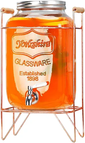 Vista 18 de Dispensador de bebidas de vidrio con espita sin fugas, dispensador de agua, contenedor de jugo para el hogar, dispensador de bebidas frías perfecto