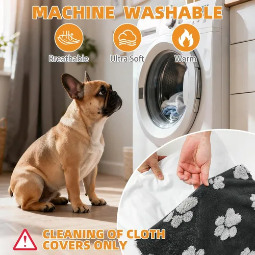 Vista 8 de Almohadilla térmica de parto para cachorros, almohadilla térmica para perros con interruptor de termostato inteligente mejorado, alfombrilla cálida
