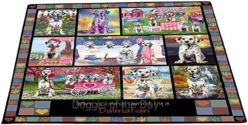 Vista 18 de Doggie of the Day Dalmatian Dogs Floor Mat - 4th of July Independence Day - Best Dog Doormat - Protector Decor - Unique Portrait Art - Premium
