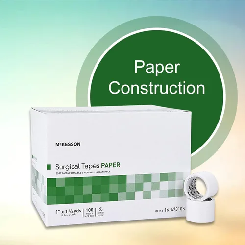 Vista 7 de McKesson Cintas quirúrgicas, no estériles, de papel, transpirable, 1 in x 1 1/2 yardas, 100 rollos, 1 paquete