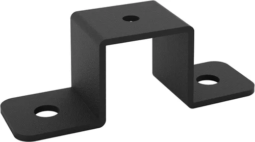 Vista 7 de 8 abrazaderas cuadradas para tubo, soportes de sujeción de correa negra, soporte de conector en forma de U, amarre de poste de valla de madera