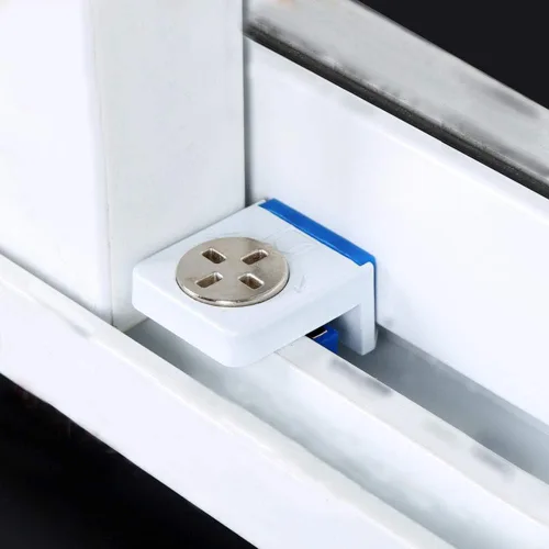 Vista 4 de Cerradura de ventana montada Cerradura de pestañas de seguridad para niños para ventana deslizante Bloqueo de límite antirrobo Prevención de caídas