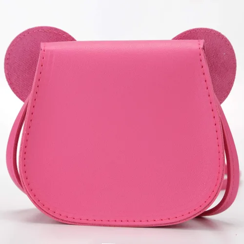 Vista 4 de Ondeam Little Mouse - Bolso cruzado con lazo para la oreja, bolso de hombro de poliuretano para niños y niñas